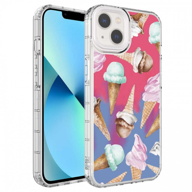 Apple iPhone 13 Kılıf Kamera Korumalı Renkli Desenli Sert Silikon Zore Korn Kapak Apple iPhone 13 Kılıf Kamera Korumalı Renkli Desenli Sert Silikon Zore Korn Kapak