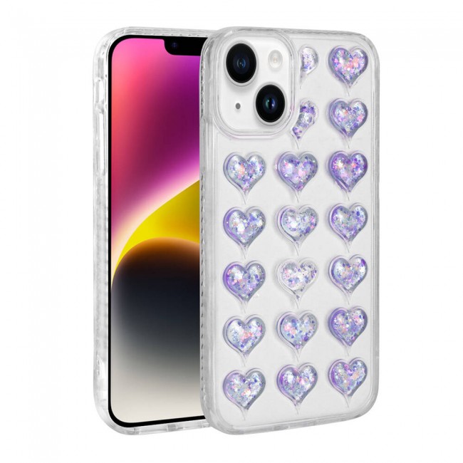 Apple iPhone 13 Kılıf Kamera Korumalı Renkli Kalp Desenli Transparan Zore Kalp Kapak Apple iPhone 13 Kılıf Kamera Korumalı Renkli Kalp Desenli Transparan Zore Kalp Kapak
