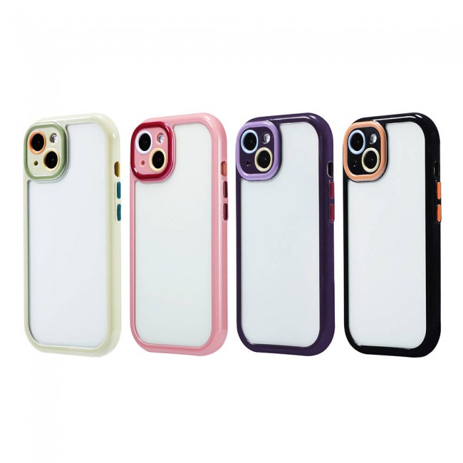 Apple iPhone 13 Kılıf Kamera Korumalı Renkli Kenar ve Çerçeve Tasarımlı Zore Vitamin Kapak Apple iPhone 13 Kılıf Kamera Korumalı Renkli Kenar ve Çerçeve Tasarımlı Zore Vitamin Kapak