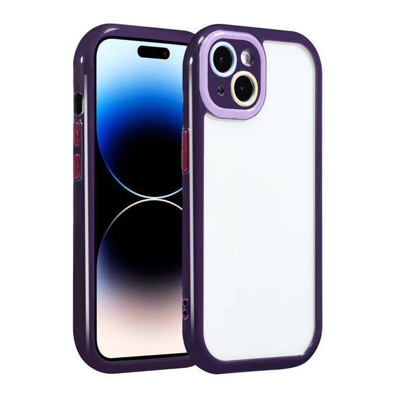 Bal-z Apple iPhone 13 Kılıf Kamera Korumalı Renkli Kenar ve Çerçeve Tasarımlı  Vitamin Kapak