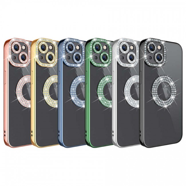 Apple iPhone 13 Kılıf Kamera Korumalı Taş Süslemeli Arkası Şeffaf Zore Asya Kapak Apple iPhone 13 Kılıf Kamera Korumalı Taş Süslemeli Arkası Şeffaf Zore Asya Kapak