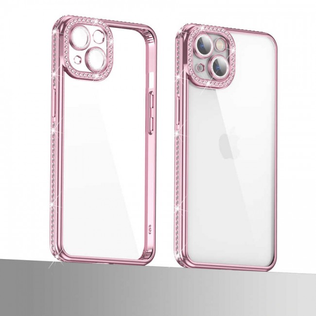 Apple iPhone 13 Kılıf Kamera Korumalı Taşlı Zore Mina Kapak Apple iPhone 13 Kılıf Kamera Korumalı Taşlı Zore Mina Kapak