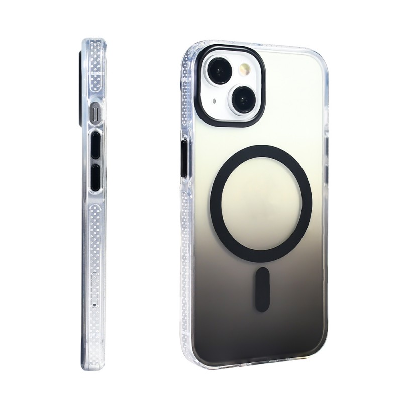 Bal-z Apple iPhone 13 Kılıf M-safe Şarj Özellikli Transparan Renk Geçişli  Toros Kapak