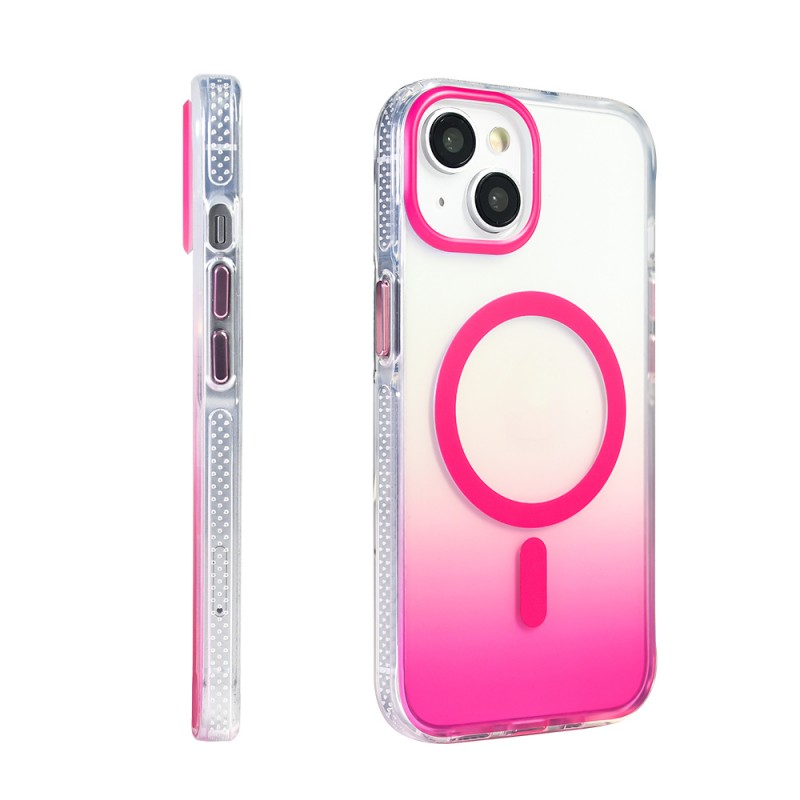 Bal-z Apple iPhone 13 Kılıf M-safe Şarj Özellikli Transparan Renk Geçişli  Toros Kapak