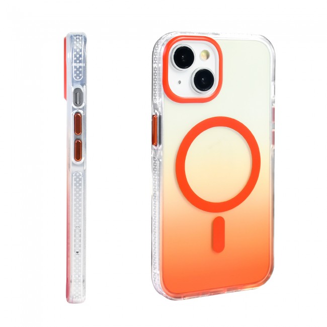 Apple iPhone 13 Kılıf M-safe Şarj Özellikli Transparan Renk Geçişli Zore Toros Kapak Apple iPhone 13 Kılıf M-safe Şarj Özellikli Transparan Renk Geçişli Zore Toros Kapak