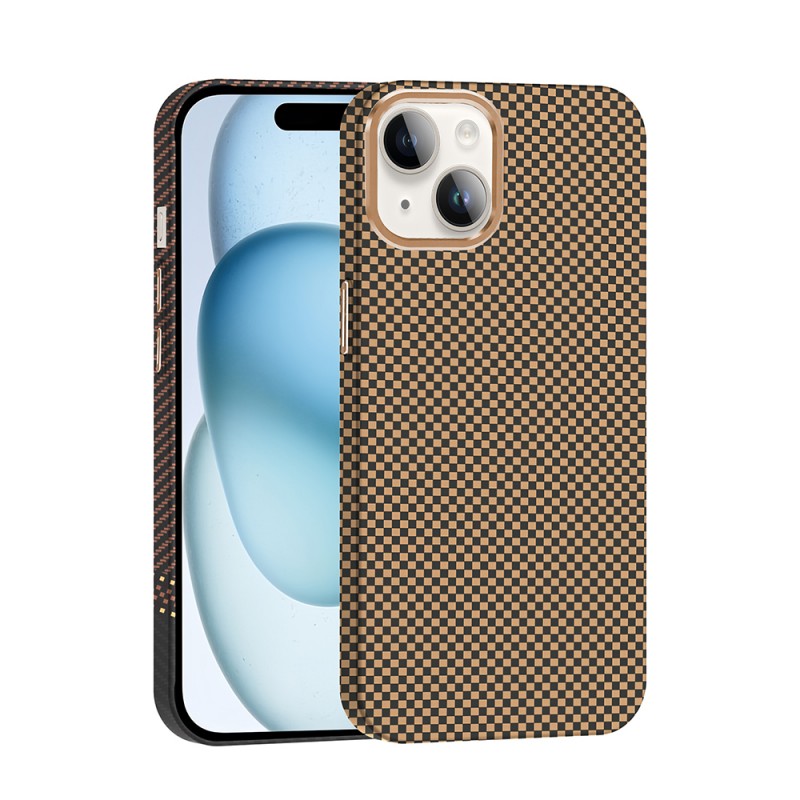 Bal-z Apple iPhone 13 Kılıf M-safe Şarj Özellikli Karbon Fiber Görünümlü Zore Gros Kapak