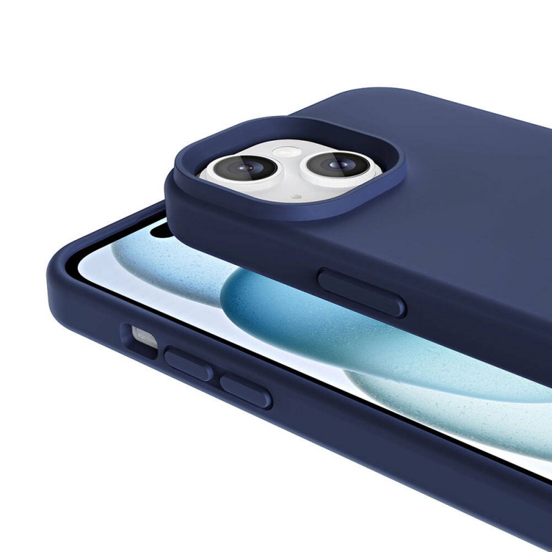 Bal-z Apple iPhone 13 Kılıf M-safe Şarj Özellikli Sıvı Teknolojili Silinebilir Sert Zore Kivi Kapak