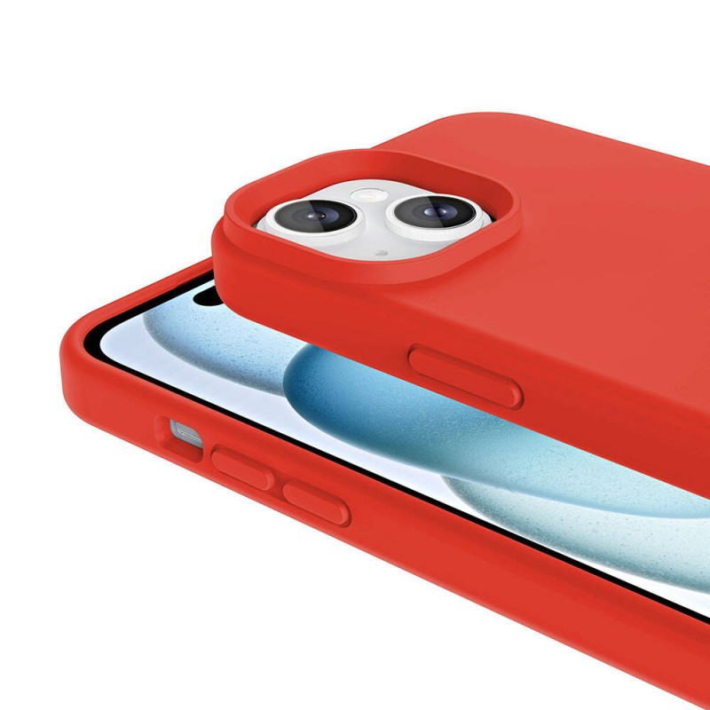 Bal-z Apple iPhone 13 Kılıf M-safe Şarj Özellikli Sıvı Teknolojili Silinebilir Sert Zore Kivi Kapak