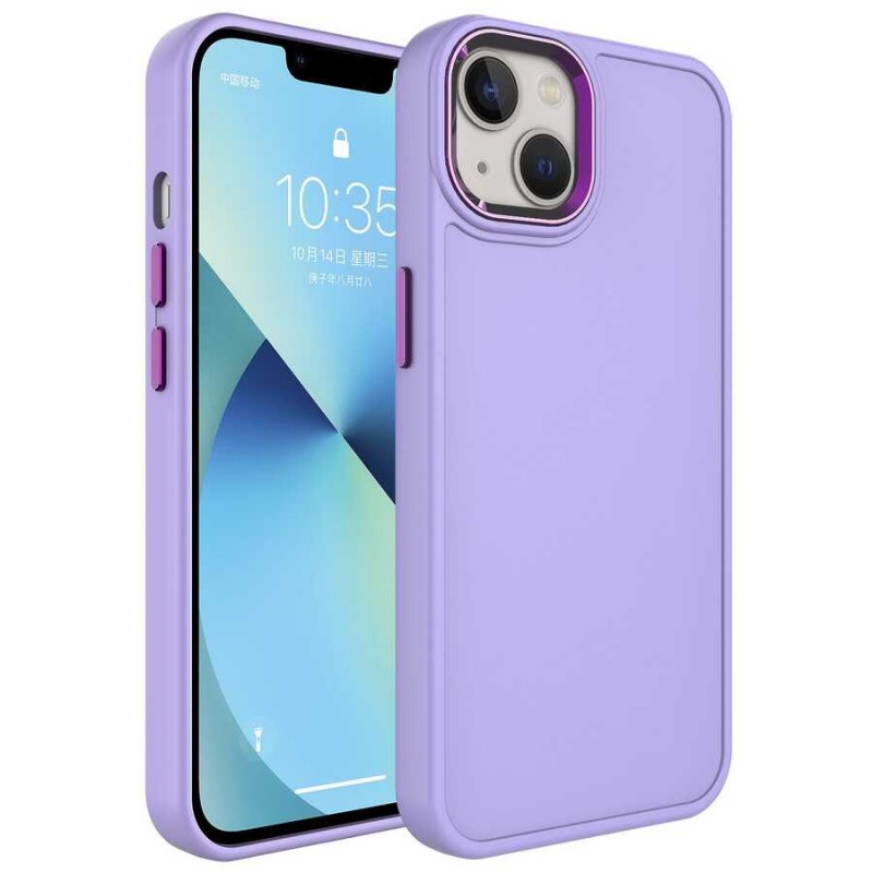 Bal-z Apple iPhone 13 Kılıf Metal Çerçeve ve Buton Tasarımlı Sert  Botox Kapak