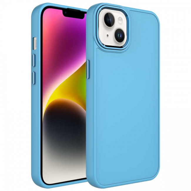 Apple iPhone 13 Kılıf Metal Çerçeve ve Buton Tasarımlı Silikon Zore Luna Kapak Apple iPhone 13 Kılıf Metal Çerçeve ve Buton Tasarımlı Silikon Zore Luna Kapak