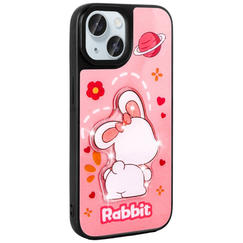 Bal-z Apple iPhone 13 Kılıf Parlayan Kabartmalı İkonik Figürlü  Amas Silikon Kapak