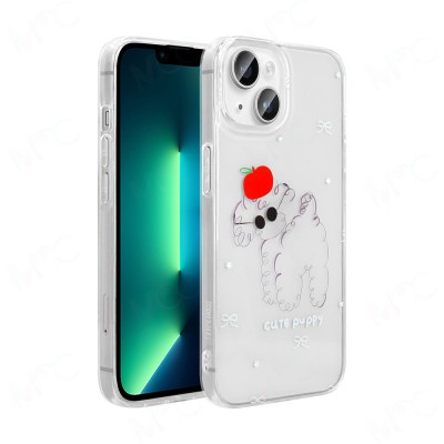 Bal-z Apple iPhone 13 Kılıf Şeffaf Figürlü Zore Folk Sert Kapak