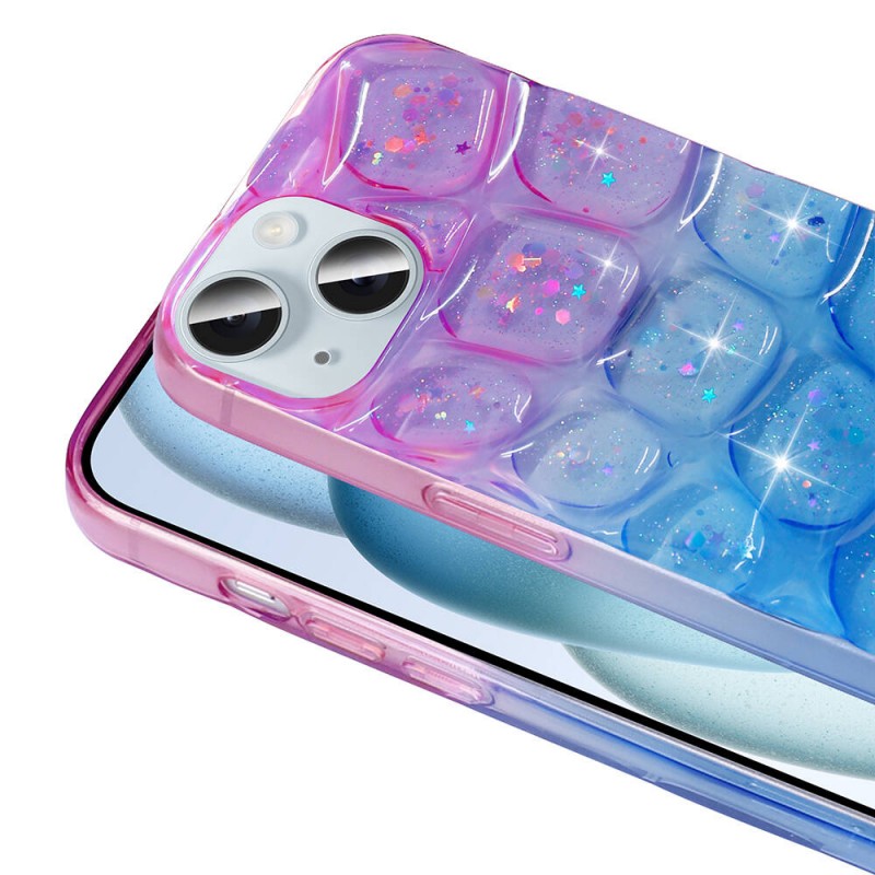 Bal-z Apple iPhone 13 Kılıf Simli 3D Desenli  Hacar Kapak