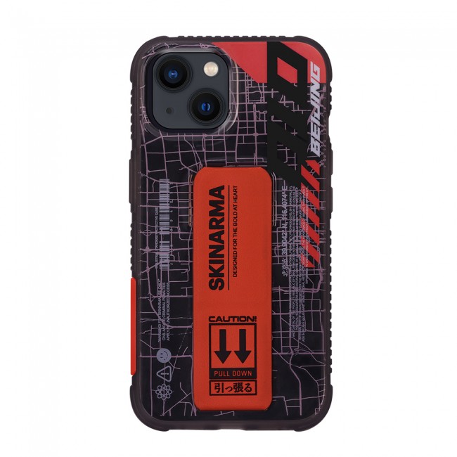 Apple iPhone 13 Kılıf Skinarma Şeffaf Desenli Standlı Ryoiki Kapak Apple iPhone 13 Kılıf Skinarma Şeffaf Desenli Standlı Ryoiki Kapak