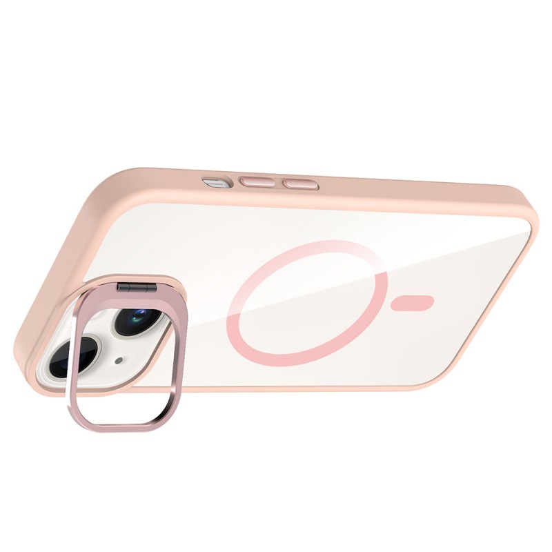 Bal-z Apple iPhone 13 Kılıf Standlı ve Kamera Lens Hediyeli M-Safe Şarj Özellikli Zore Etro Kapak