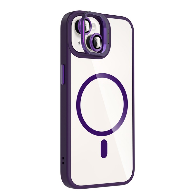 Bal-z Apple iPhone 13 Kılıf Standlı ve Kamera Lens Hediyeli M-Safe Şarj Özellikli Zore Etro Kapak