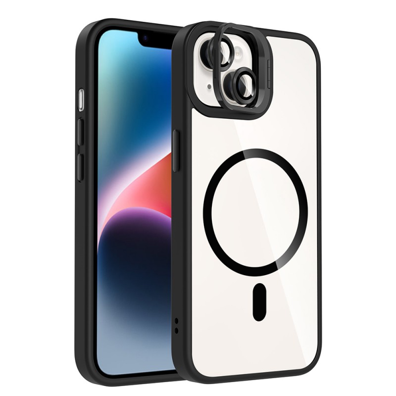 Bal-z Apple iPhone 13 Kılıf Standlı ve Kamera Lens Hediyeli M-Safe Şarj Özellikli Zore Etro Kapak