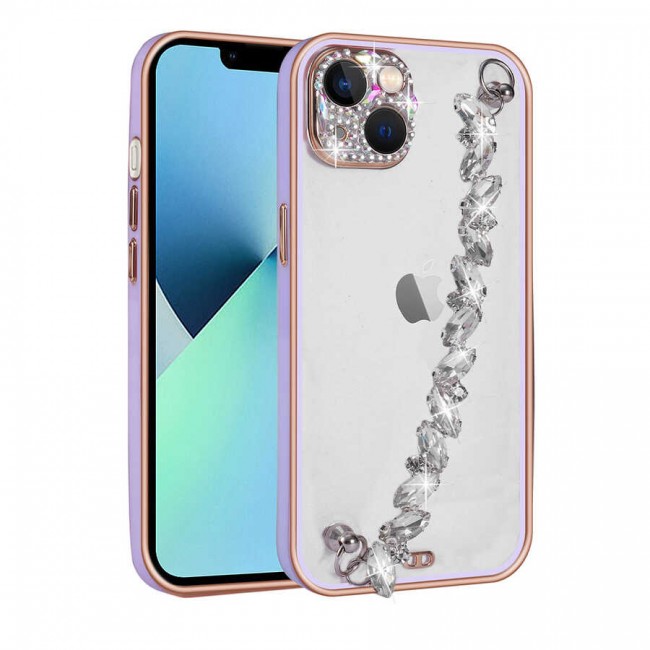 Apple iPhone 13 Kılıf Taş Süslemeli Kamera Korumalı El Tutamaçlı Zore Blazer Kapak Apple iPhone 13 Kılıf Taş Süslemeli Kamera Korumalı El Tutamaçlı Zore Blazer Kapak