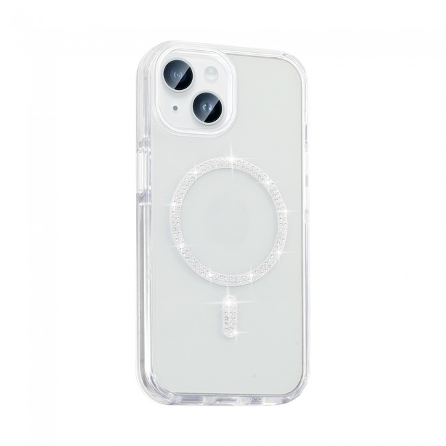 Apple iPhone 13 Kılıf Taşlı Tasarım M-safe Şarj Özellikli Zore Koment Silikon Kapak Apple iPhone 13 Kılıf Taşlı Tasarım M-safe Şarj Özellikli Zore Koment Silikon Kapak