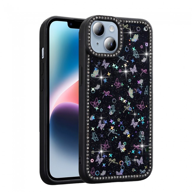 Apple iPhone 13 Kılıf Taşlı ve Simli Tasarım Zore Azra Kapak Apple iPhone 13 Kılıf Taşlı ve Simli Tasarım Zore Azra Kapak