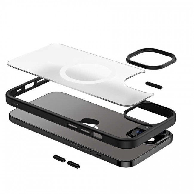 Apple iPhone 13 Kılıf Wireless Şarj Özellikli Zore Hibrit Magsafe Kapak