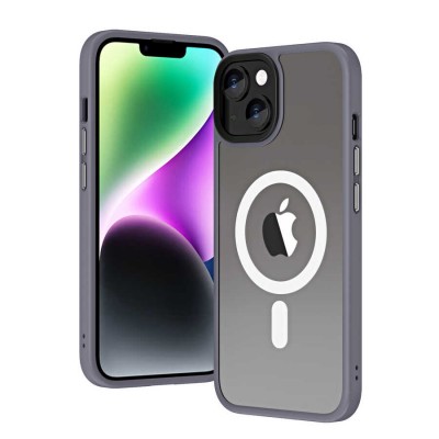 Bal-z Apple iPhone 13 Kılıf Wireless Şarj Özellikli  Hibrit M-safe Kapak