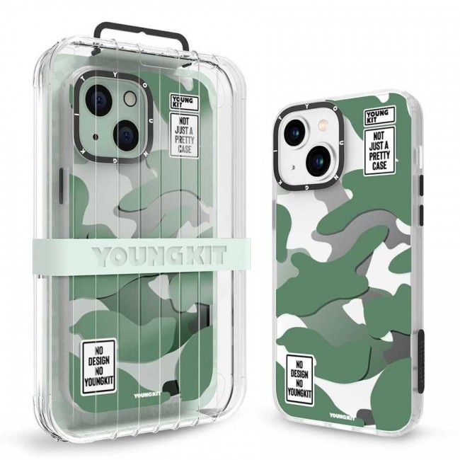 Apple iPhone 13 Kılıf YoungKit Kamuflaj Serisi Kapak Apple iPhone 13 Kılıf YoungKit Kamuflaj Serisi Kapak