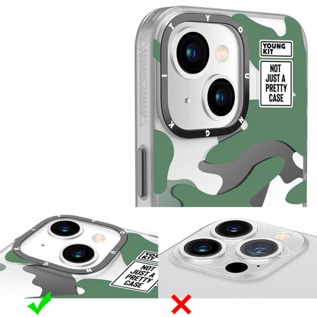 Apple iPhone 13 Kılıf YoungKit Kamuflaj Serisi Kapak Apple iPhone 13 Kılıf YoungKit Kamuflaj Serisi Kapak