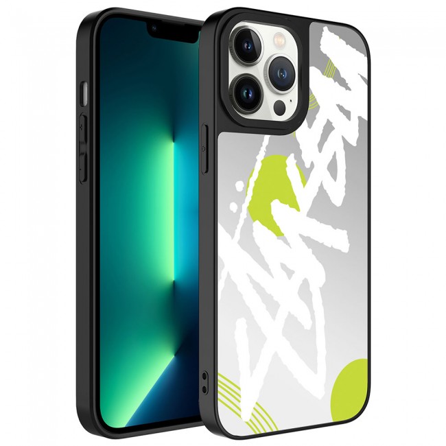 Apple iPhone 13 Pro Kılıf Aynalı Desenli Kamera Korumalı Parlak Zore Mirror Kapak Apple iPhone 13 Pro Kılıf Aynalı Desenli Kamera Korumalı Parlak Zore Mirror Kapak