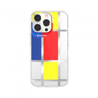 Apple iPhone 13 Pro Kılıf Çift IMD Baskılı Lisanslı Switcheasy Artist Mondrian Kapak Apple iPhone 13 Pro Kılıf Çift IMD Baskılı Lisanslı Switcheasy Artist Mondrian Kapak