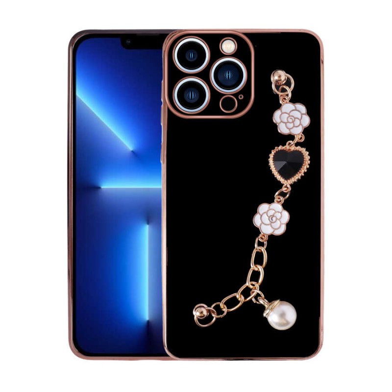 Bal-z Apple iPhone 13 Pro Kılıf El Tutamaçlı Kamera Korumalı  Taka Silikon Kapak