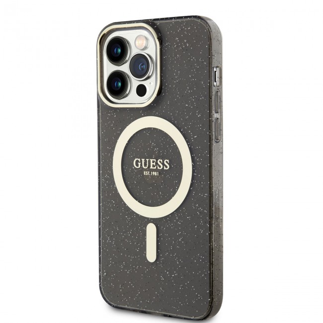 Apple iPhone 13 Pro Kılıf GUESS Magsafe Şarj Özellikli Glitter Kapak Apple iPhone 13 Pro Kılıf GUESS Magsafe Şarj Özellikli Glitter Kapak