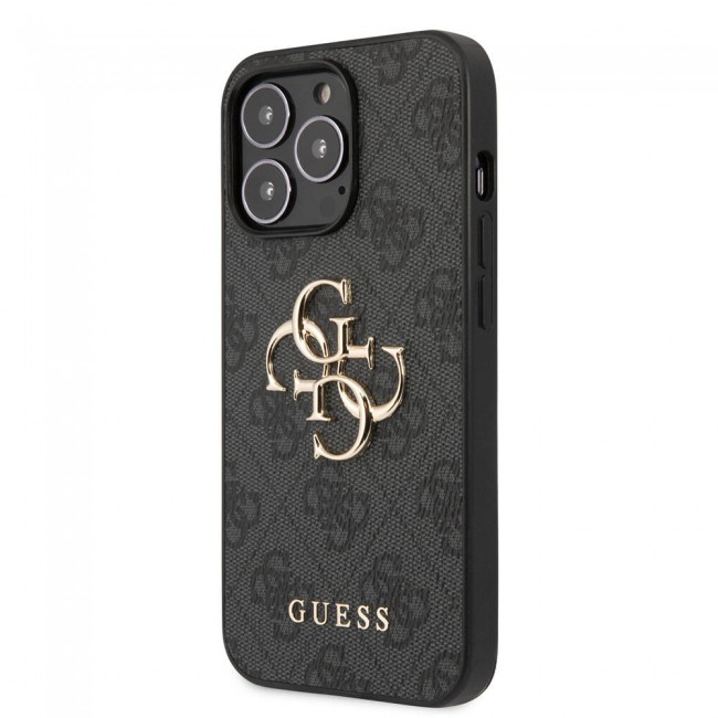 Apple iPhone 13 Pro Kılıf Guess Orjinal Lisanslı PU Deri 4G Desenli Metal Büyük 4G ve Yazı Logolu Kapak Apple iPhone 13 Pro Kılıf Guess Orjinal Lisanslı PU Deri 4G Desenli Metal Büyük 4G ve Yazı Logolu Kapak