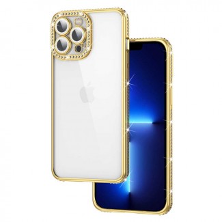 Apple iPhone 13 Pro Kılıf Kamera Korumalı Taşlı Zore Mina Kapak Apple iPhone 13 Pro Kılıf Kamera Korumalı Taşlı Zore Mina Kapak