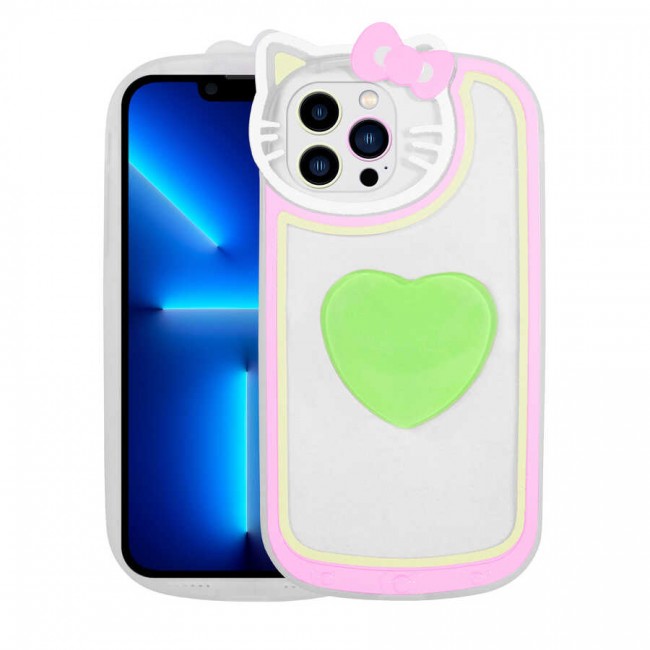Apple iPhone 13 Pro Kılıf Kedi Figürlü Transparan Pop Soketli Zore Ritmik Kapak Apple iPhone 13 Pro Kılıf Kedi Figürlü Transparan Pop Soketli Zore Ritmik Kapak