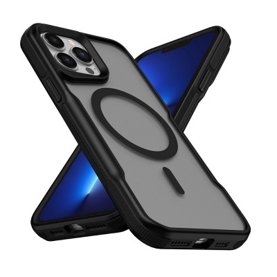 Bal-z Apple iPhone 13 Pro Kılıf M-safe Şarj Özellikli Renkli Kenar Airbag Şeritli Zore Lamer Kapak