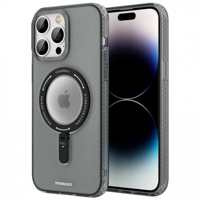 Apple iPhone 13 Pro Kılıf Magsafe Şarj Özellikli Youngkit Rock Serisi Kapak Apple iPhone 13 Pro Kılıf Magsafe Şarj Özellikli Youngkit Rock Serisi Kapak