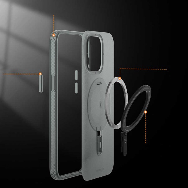 Apple iPhone 13 Pro Kılıf Magsafe Şarj Özellikli Youngkit Rock Serisi Kapak Apple iPhone 13 Pro Kılıf Magsafe Şarj Özellikli Youngkit Rock Serisi Kapak