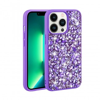 Apple iPhone 13 Pro Kılıf Parlak Taşlı Tasarım Zore Linea Kapak Apple iPhone 13 Pro Kılıf Parlak Taşlı Tasarım Zore Linea Kapak