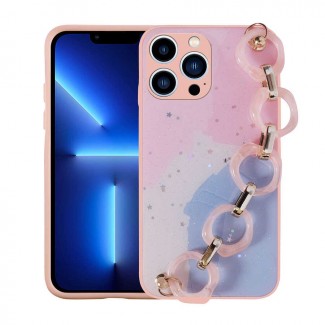 Apple iPhone 13 Pro Kılıf Simli Desenli El Askılı Tutacaklı Zore Elsa Silikon Kapak Apple iPhone 13 Pro Kılıf Simli Desenli El Askılı Tutacaklı Zore Elsa Silikon Kapak