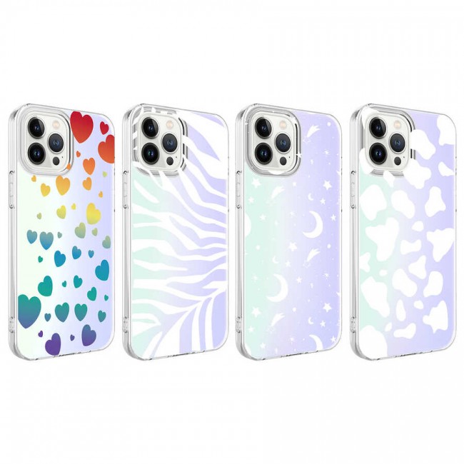 Apple iPhone 13 Pro Kılıf Zore M-Blue Desenli Kapak Apple iPhone 13 Pro Kılıf Zore M-Blue Desenli Kapak