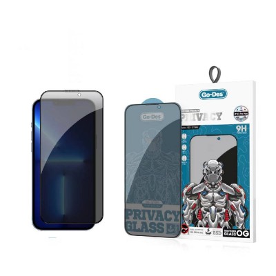 Bal-z Apple iPhone 13 Pro Max Go Des 9D Full Cover Privacy Temperli Cam Ekran Koruyucu