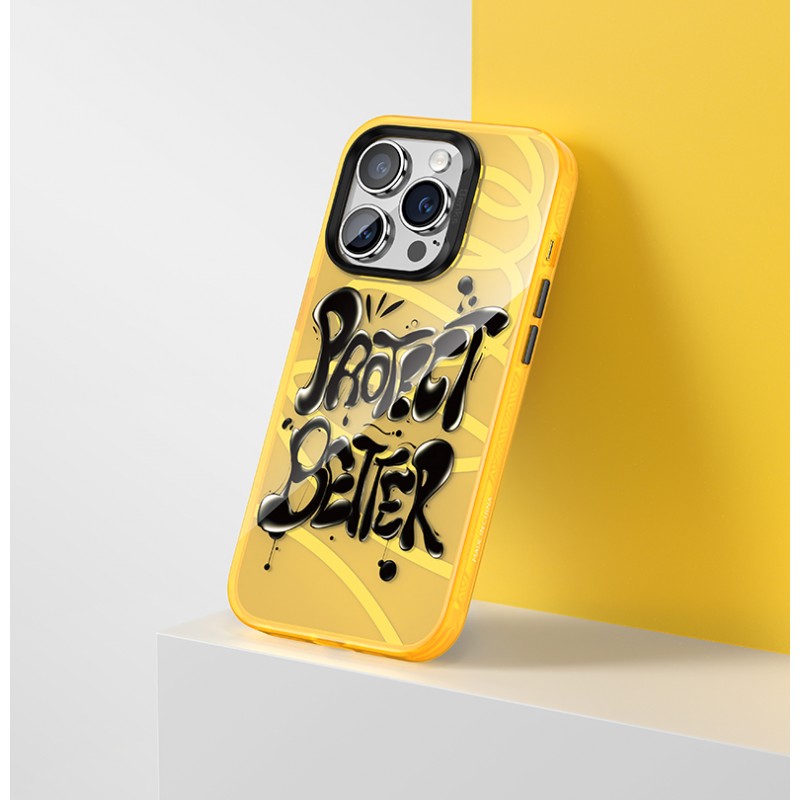 Bal-z Apple iPhone 13 Pro Max Kılıf Airbagli TPU Yazı Temalı Benks Dynamic New Kapak