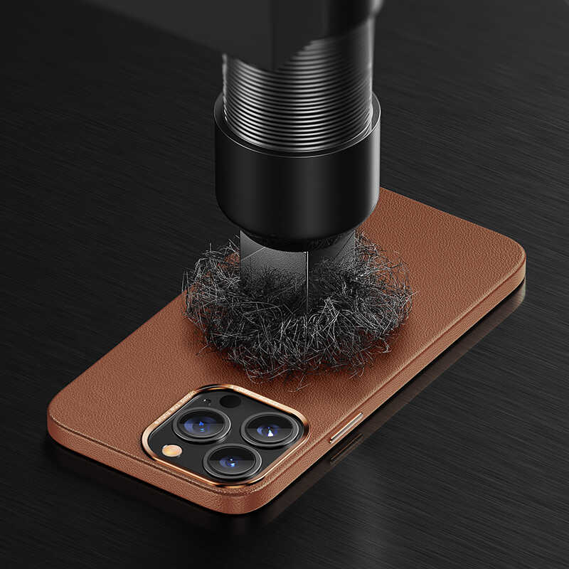 Bal-z Apple iPhone 13 Pro Max Kılıf Benks Magnetic Hakiki Deri Kılıf