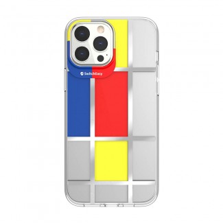 Apple iPhone 13 Pro Max Kılıf Çift IMD Baskılı Lisanslı Switcheasy Artist Mondrian Kapak Apple iPhone 13 Pro Max Kılıf Çift IMD Baskılı Lisanslı Switcheasy Artist Mondrian Kapak