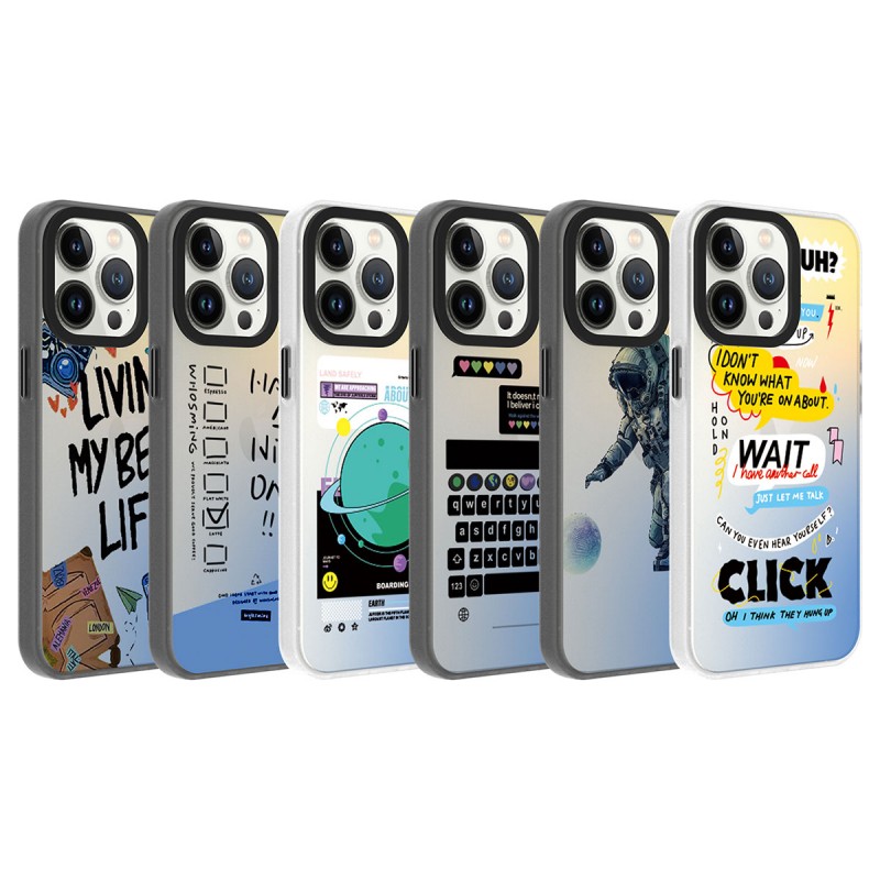 Bal-z Apple iPhone 13 Pro Max Kılıf Desenli  Dragon Sert Kapak