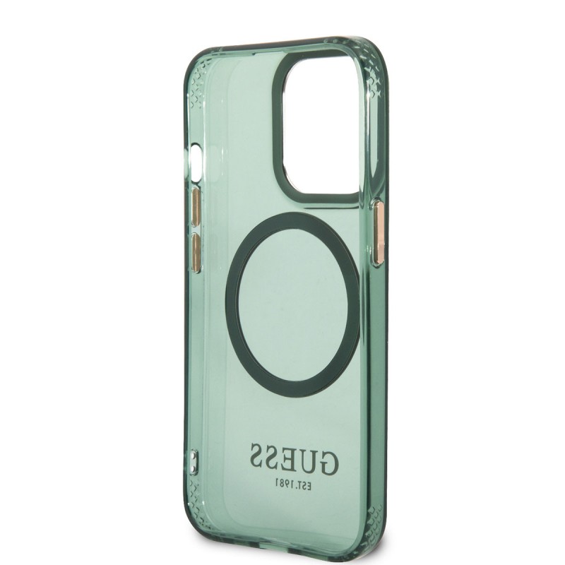 Bal-z Apple iPhone 13 Pro Max Kılıf GUESS M-safe Şarj Özellikli Airbagli Dizayn Kapak