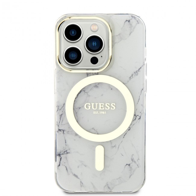 Apple iPhone 13 Pro Max Kılıf GUESS Magsafe Şarj Özellikli Mermer Desenli Kapak Apple iPhone 13 Pro Max Kılıf GUESS Magsafe Şarj Özellikli Mermer Desenli Kapak