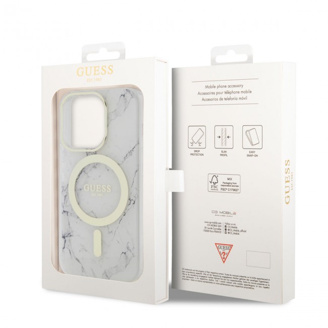 Apple iPhone 13 Pro Max Kılıf GUESS Magsafe Şarj Özellikli Mermer Desenli Kapak Apple iPhone 13 Pro Max Kılıf GUESS Magsafe Şarj Özellikli Mermer Desenli Kapak