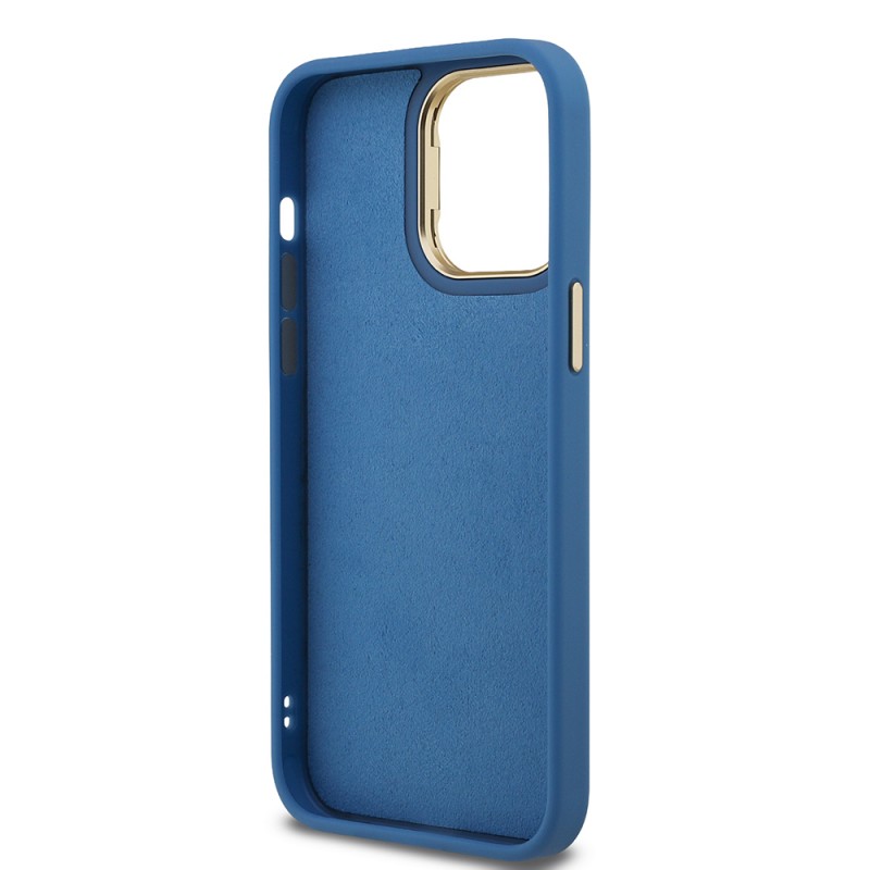 Bal-z Apple iPhone 13 Pro Max Kılıf Guess Orjinal Lisanslı PU Deri 4G Desenli Metal Büyük 4G ve Yazı Logolu Kamera Standlı Kapak